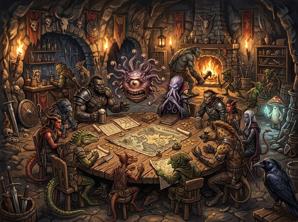 Comment créer un monstre DnD homebrew ? Guide complet du MJ 1 Monsters meeting in