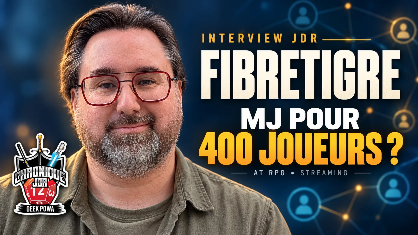 Fibre Tigre en interview JDR sur Geek Powa : maître du jeu pour 400 joueurs avec AT RPG en streaming